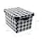Simplify Checkered Black & White Storage Tote Bin